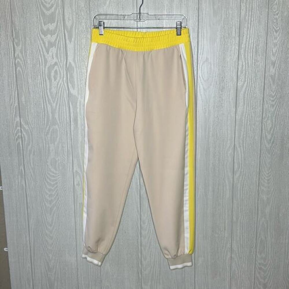 Zara Beige and Yellow Track Pants
